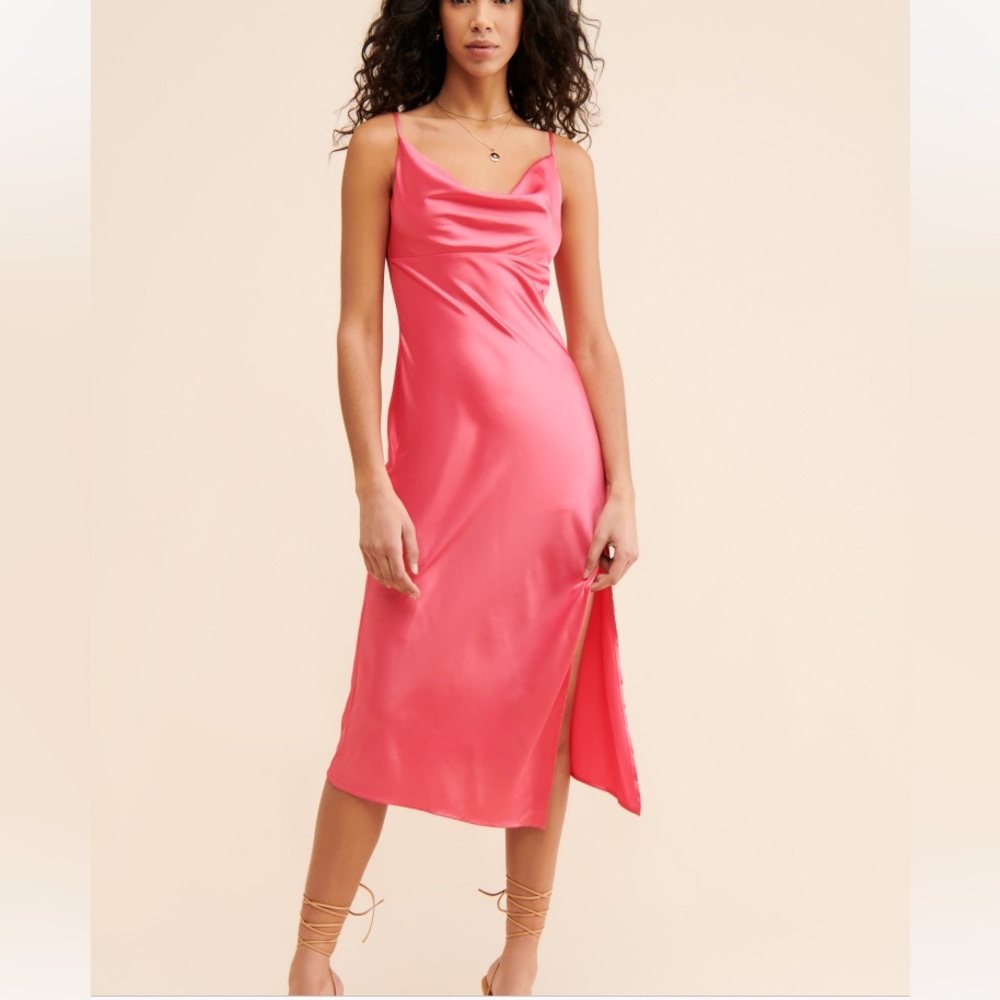 Anthropologie Adelyn Rae Faith Slip Dress in Pink Size Medium
